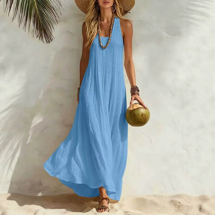 Women's Loose Beach Vacation Style Tank Dress
