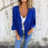 Faux-Suede Lapel Cardigan