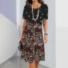 Abstract Print Relaxed Shift Dress
