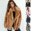 Plush Lapel Wool-Blend Coat