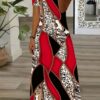 Bohemian Print Relaxed Midi Dress