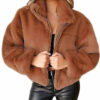 Plush Zip-Up Faux-Fur Jacket